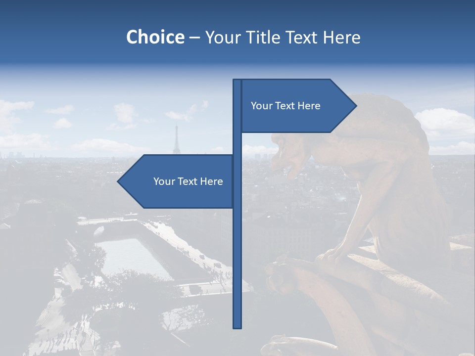 City Gargoyle Dame PowerPoint Template