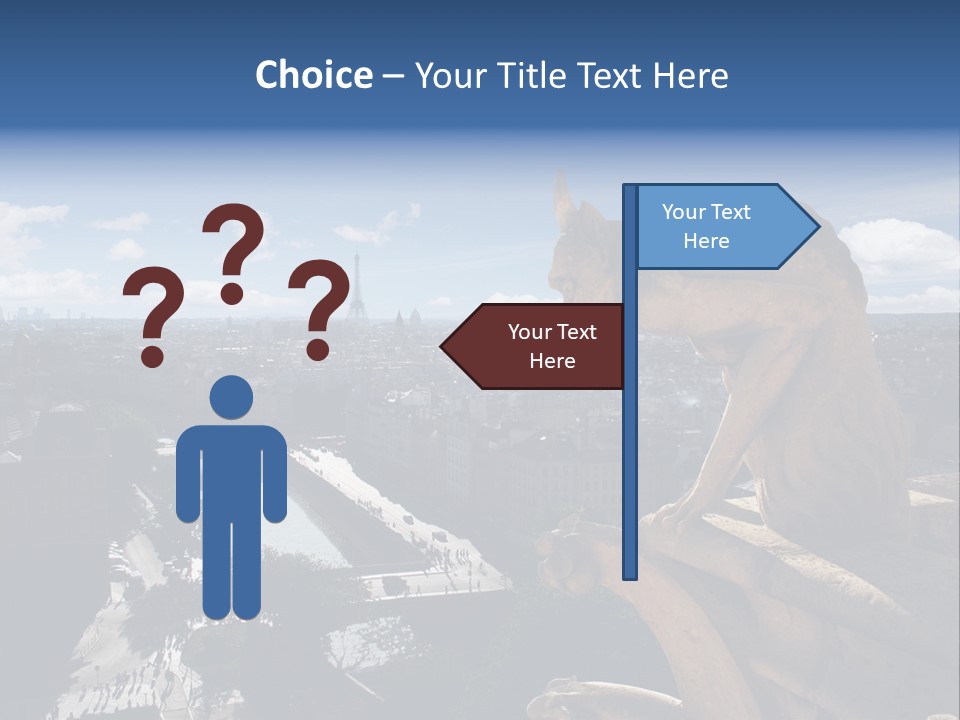 City Gargoyle Dame PowerPoint Template