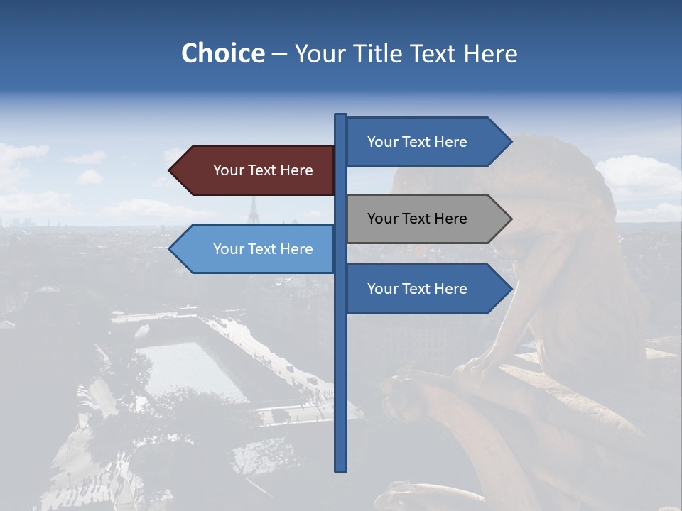 City Gargoyle Dame PowerPoint Template