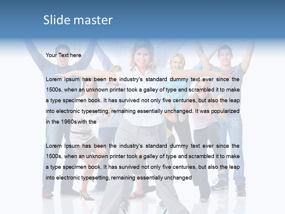 Success Smiling Man PowerPoint Template