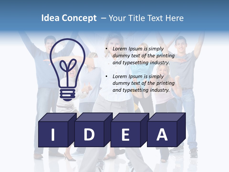 Success Smiling Man PowerPoint Template