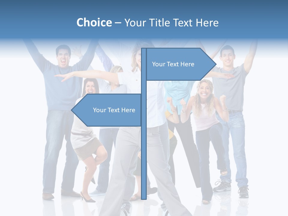 Success Smiling Man PowerPoint Template