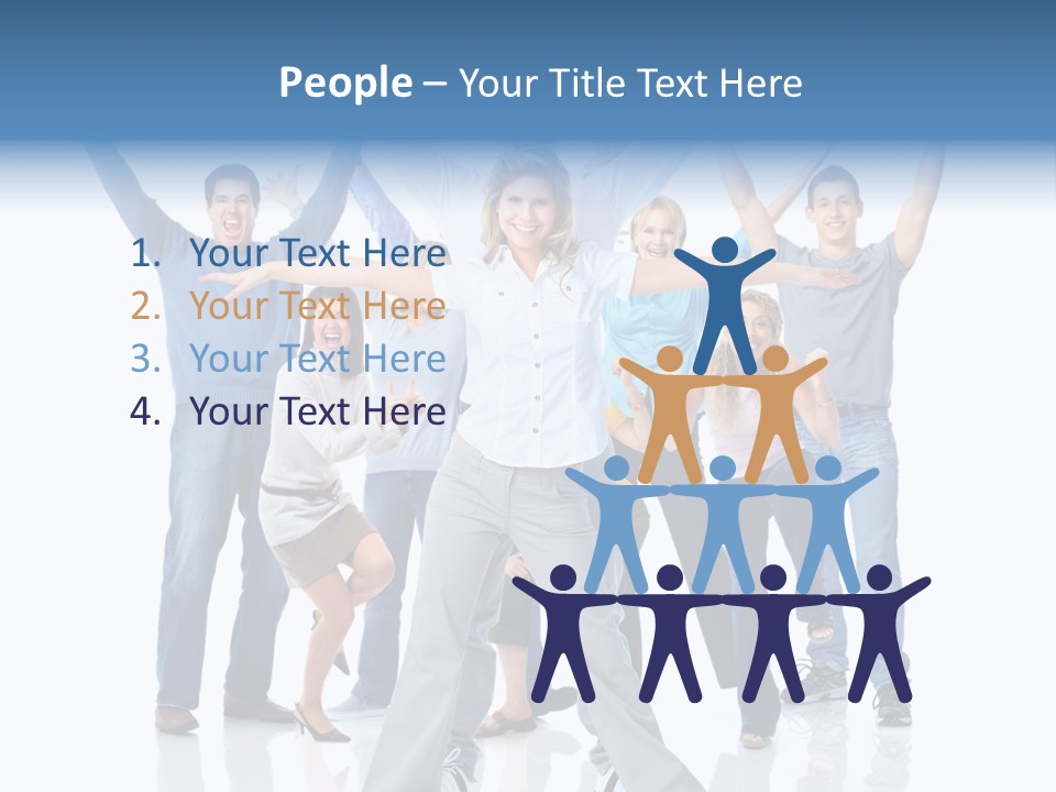 Success Smiling Man PowerPoint Template