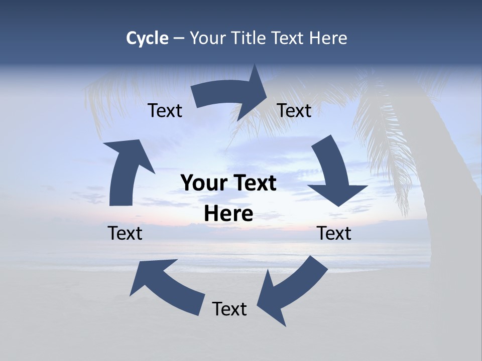 Wave Evening Sunrise PowerPoint Template