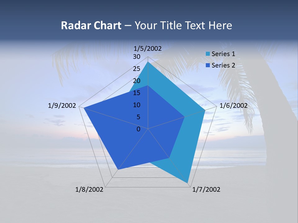 Wave Evening Sunrise PowerPoint Template