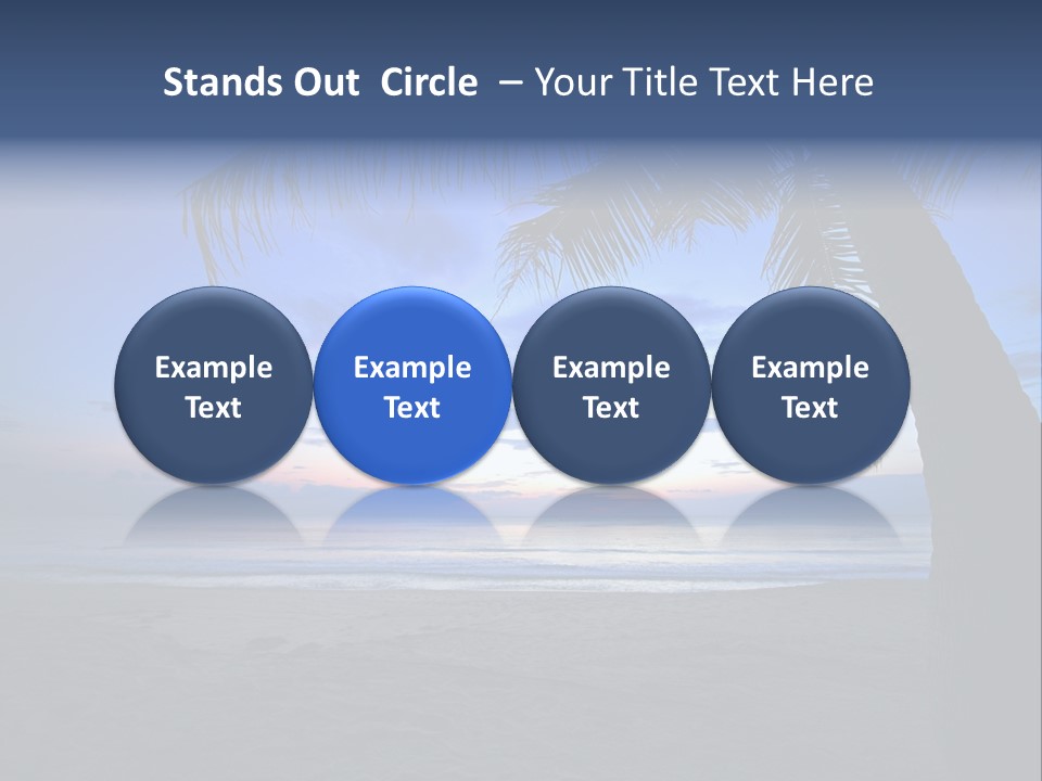 Wave Evening Sunrise PowerPoint Template