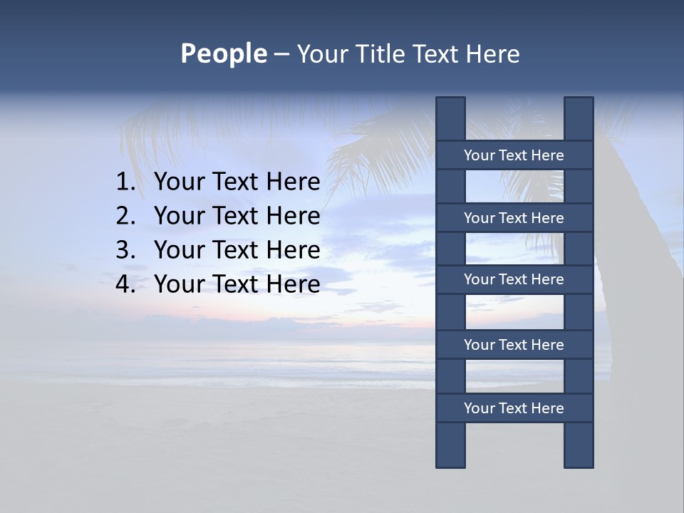 Wave Evening Sunrise PowerPoint Template