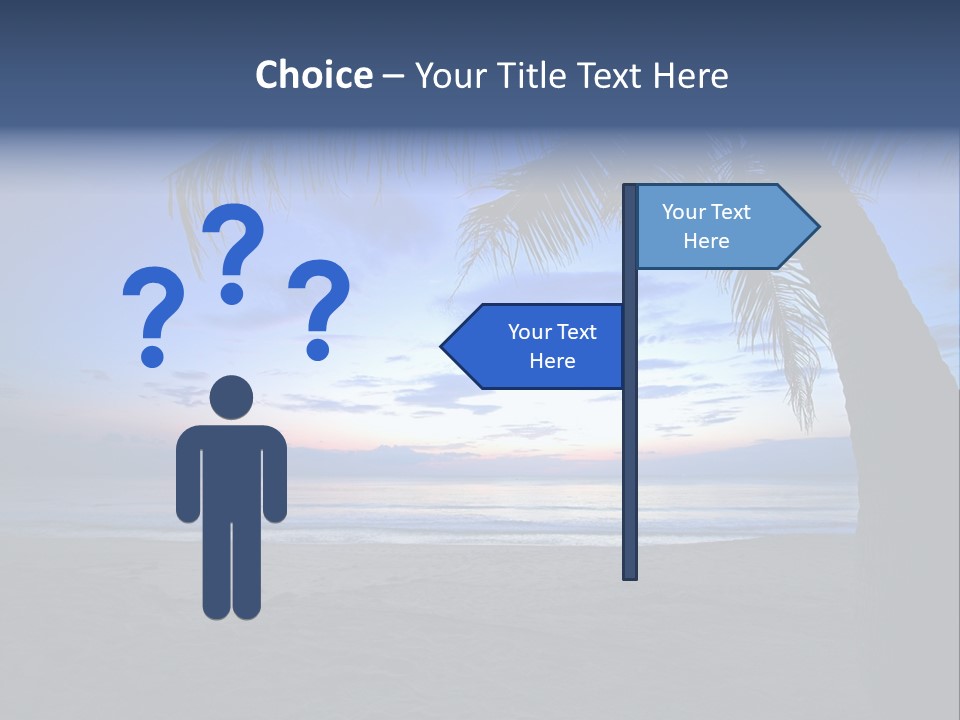 Wave Evening Sunrise PowerPoint Template