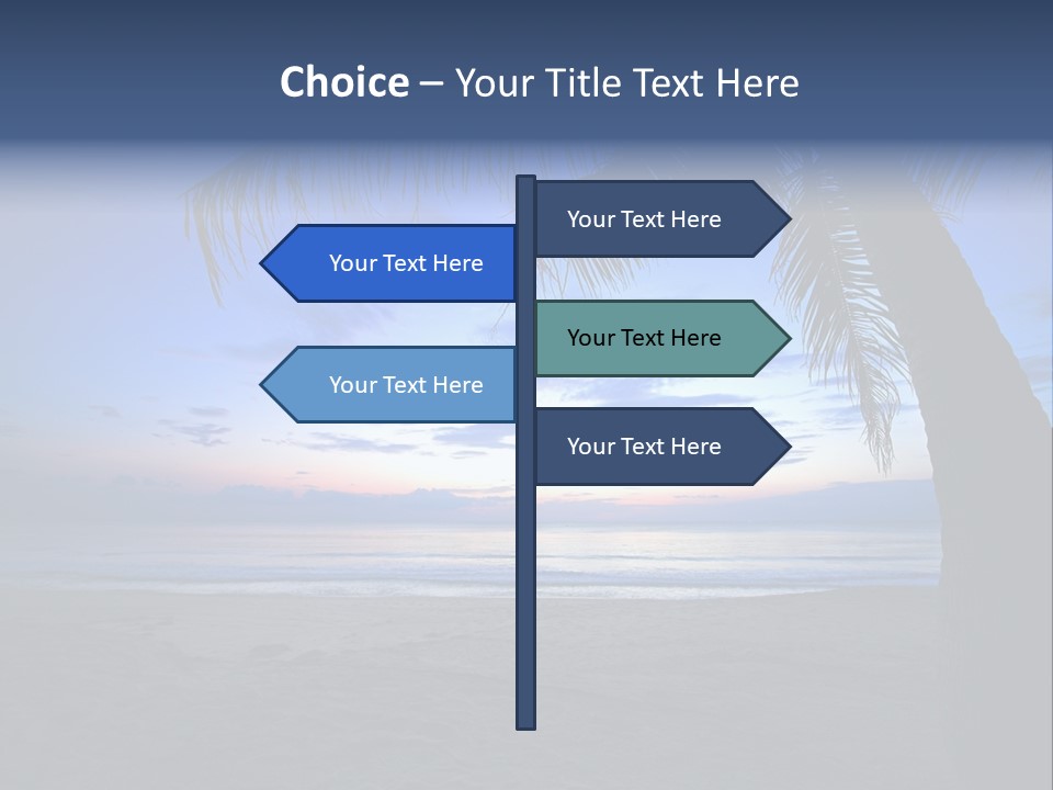 Wave Evening Sunrise PowerPoint Template