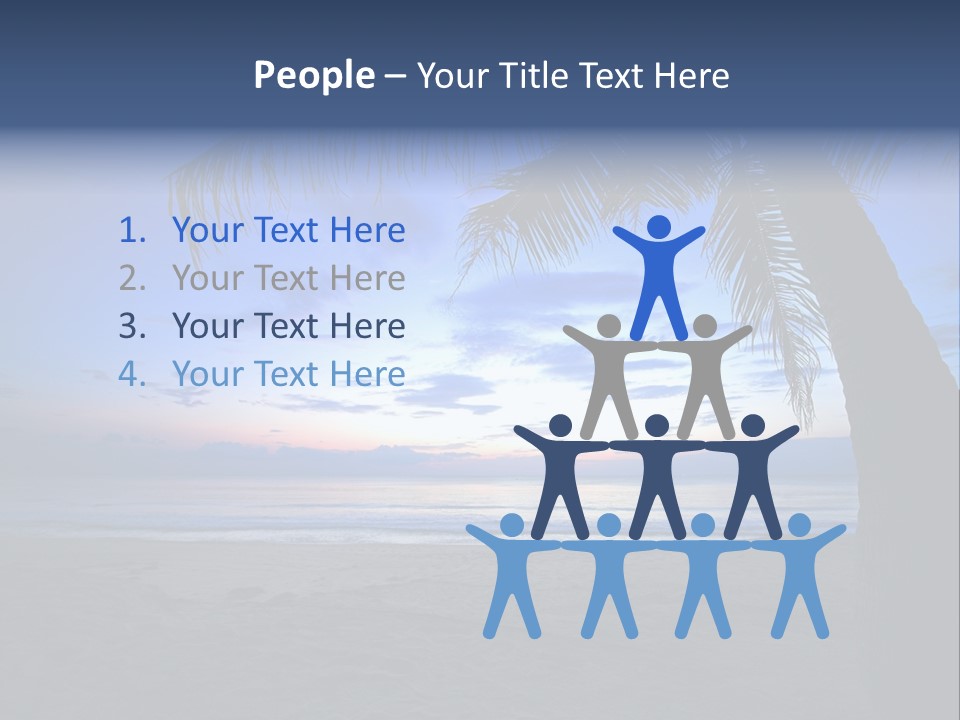 Wave Evening Sunrise PowerPoint Template