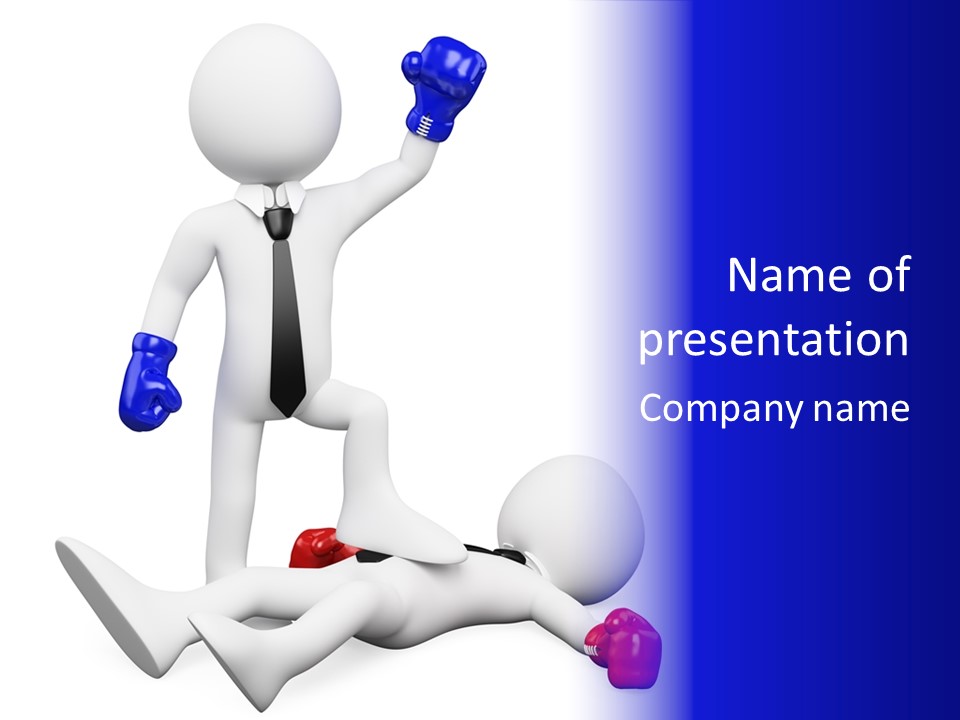 Competitive Fighter Foot PowerPoint Template