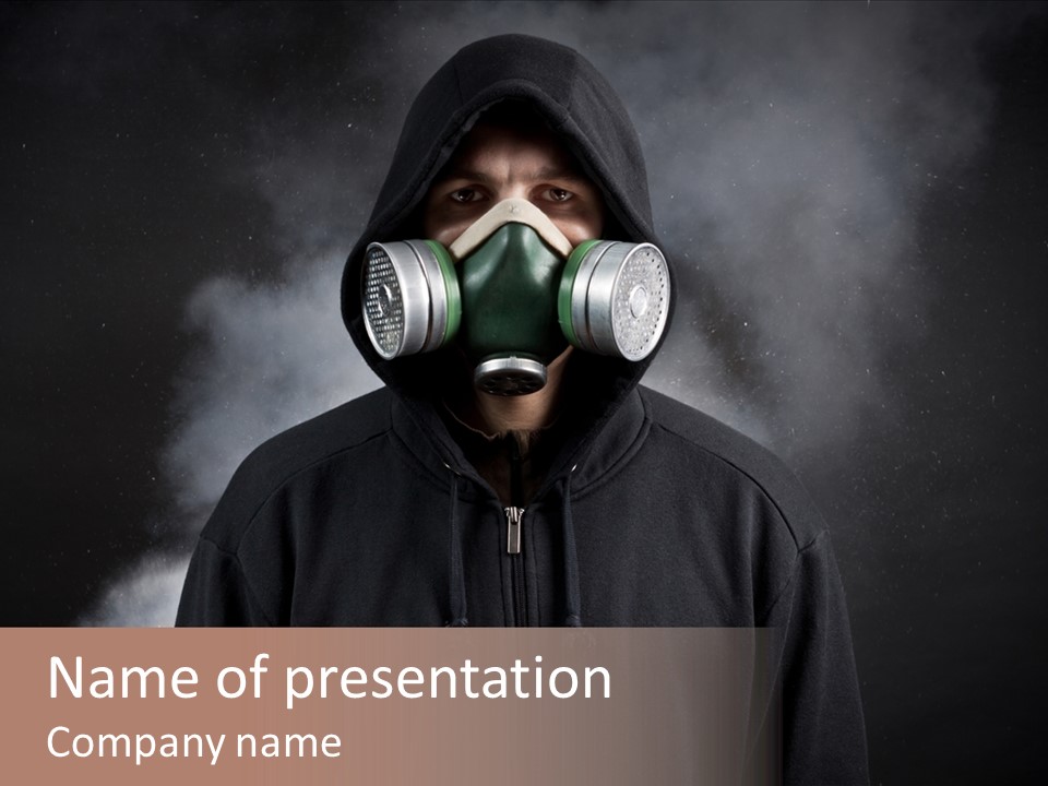 Black Toxic Protection PowerPoint Template