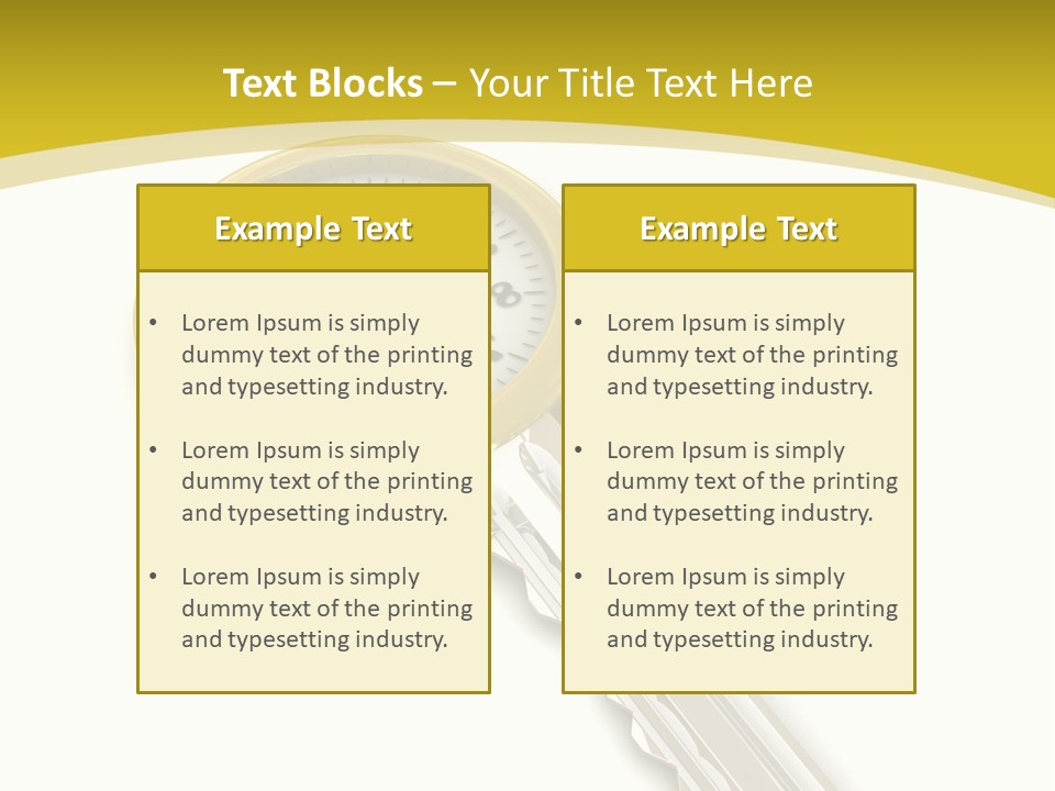 Lock Object Security PowerPoint Template