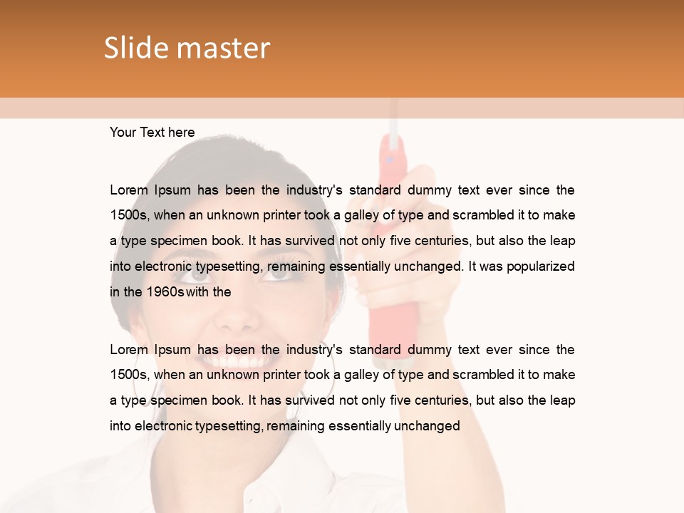 Woman Pin Decoration PowerPoint Template