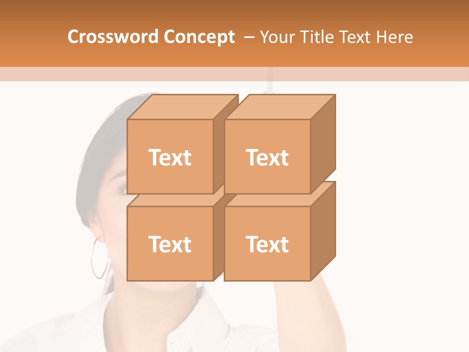 Woman Pin Decoration PowerPoint Template