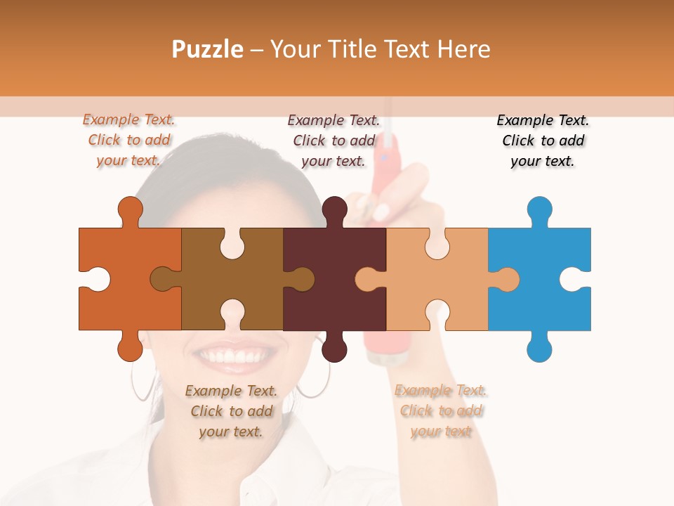 Woman Pin Decoration PowerPoint Template