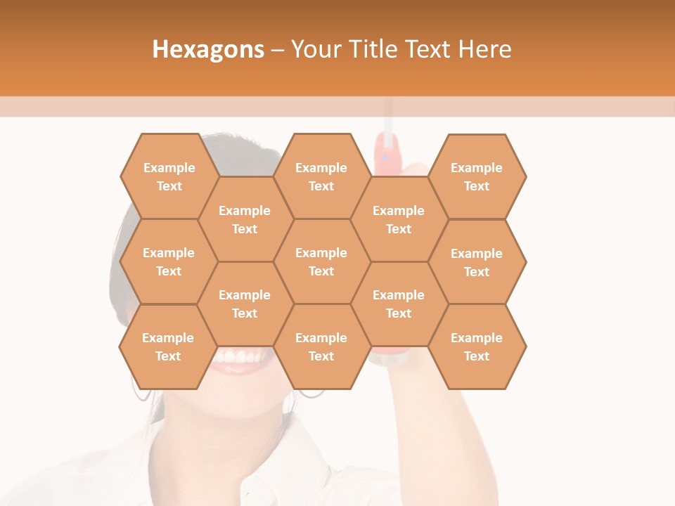 Woman Pin Decoration PowerPoint Template