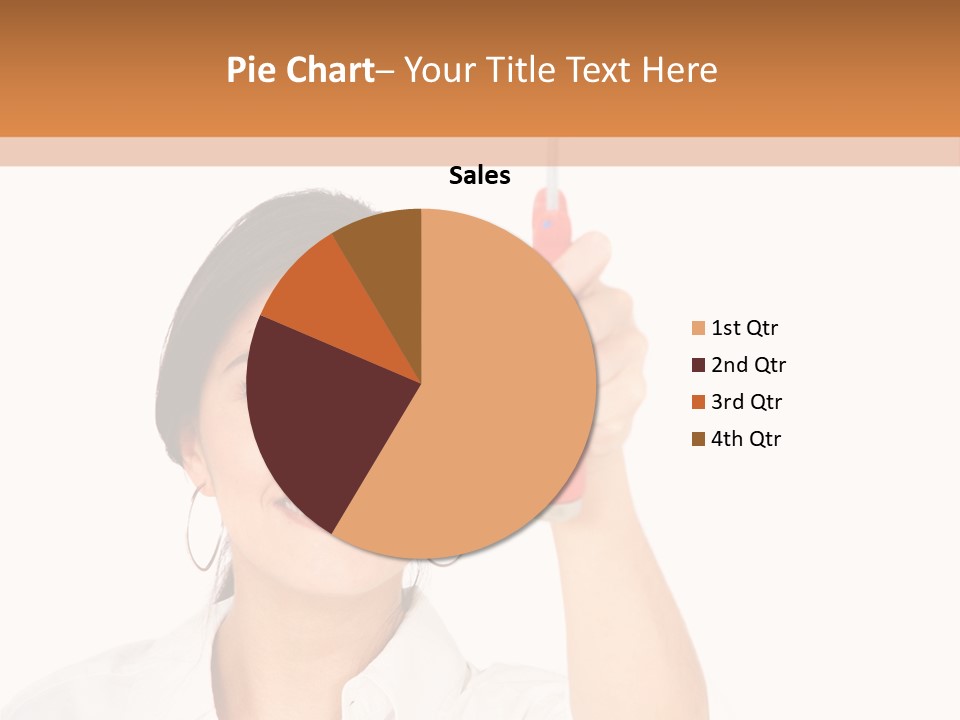 Woman Pin Decoration PowerPoint Template