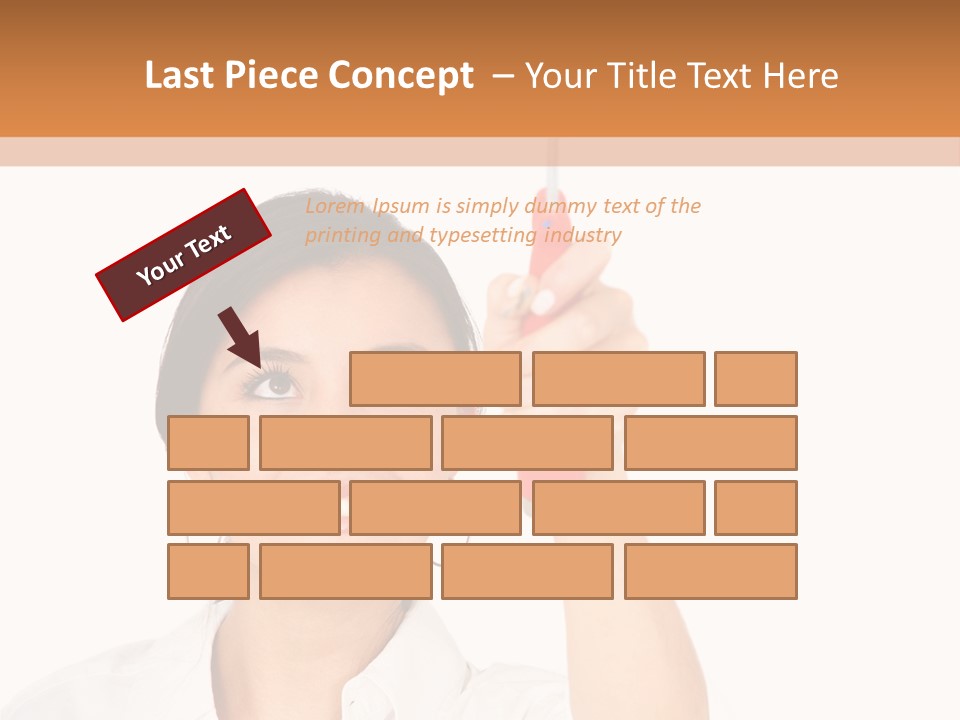 Woman Pin Decoration PowerPoint Template