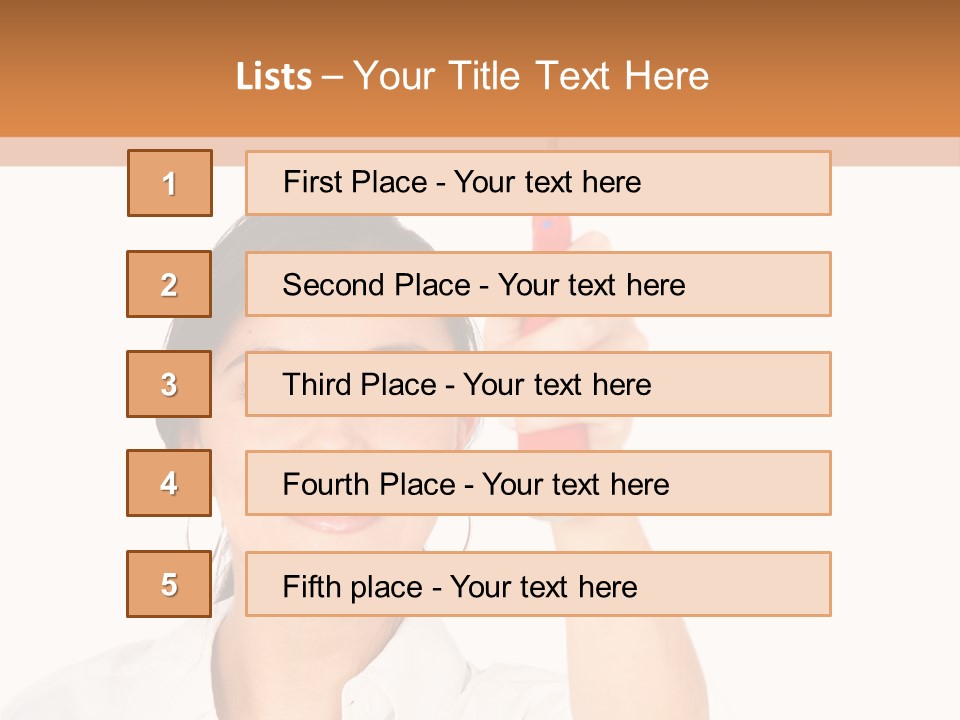 Woman Pin Decoration PowerPoint Template