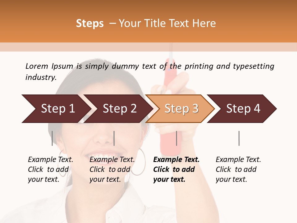 Woman Pin Decoration PowerPoint Template