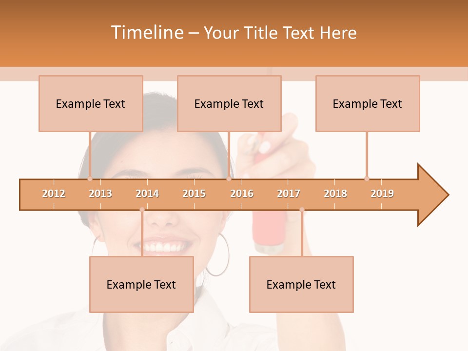 Woman Pin Decoration PowerPoint Template