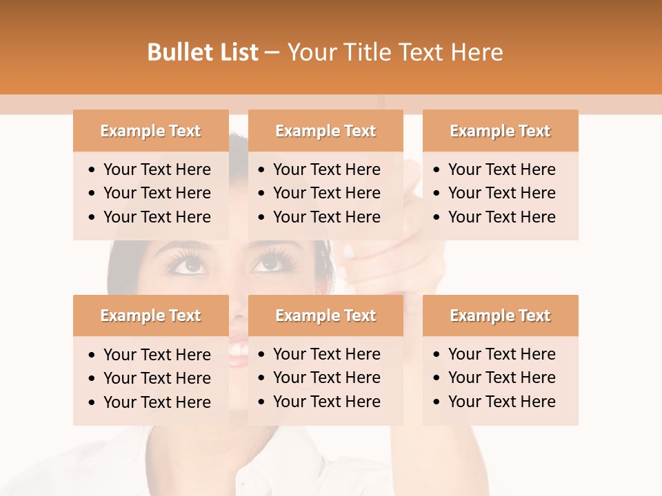 Woman Pin Decoration PowerPoint Template