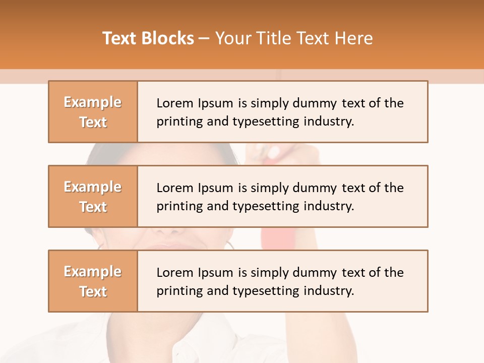 Woman Pin Decoration PowerPoint Template