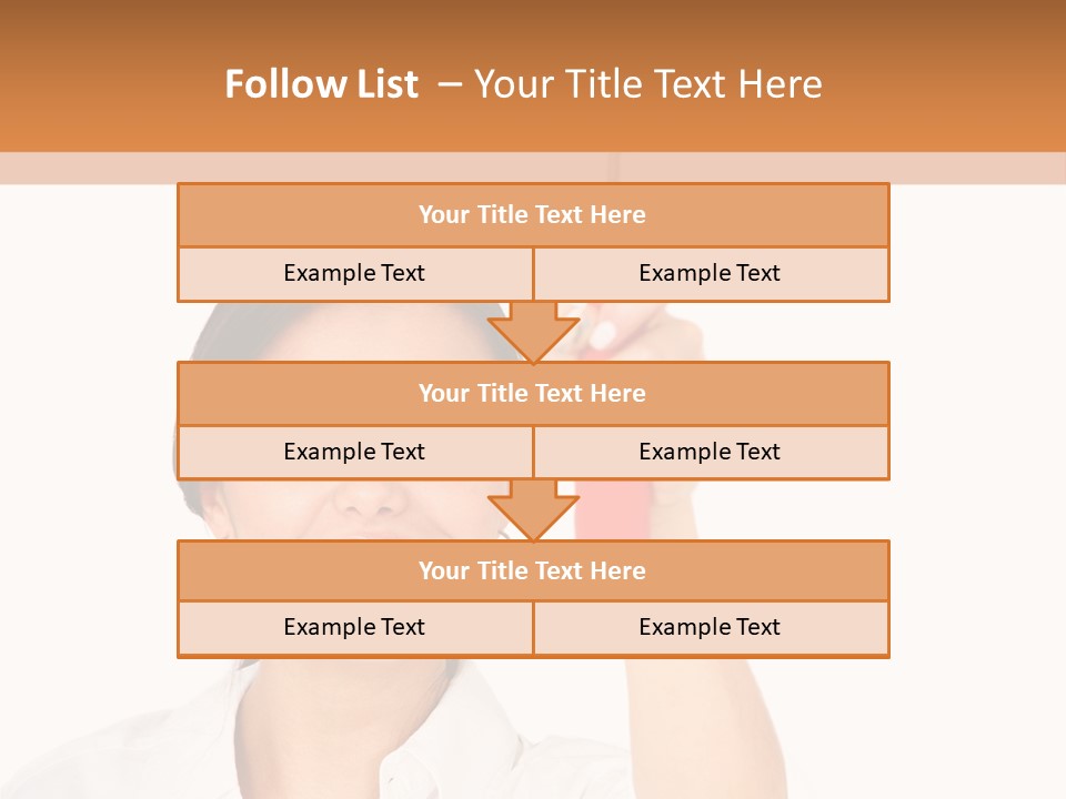 Woman Pin Decoration PowerPoint Template