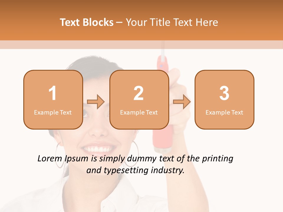 Woman Pin Decoration PowerPoint Template