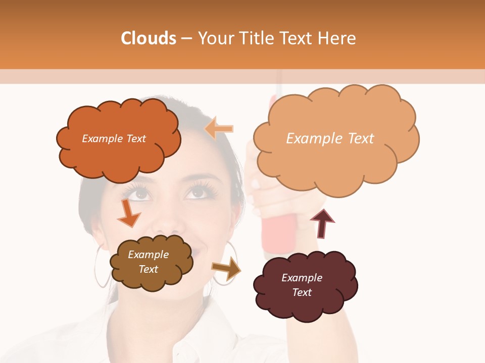 Woman Pin Decoration PowerPoint Template