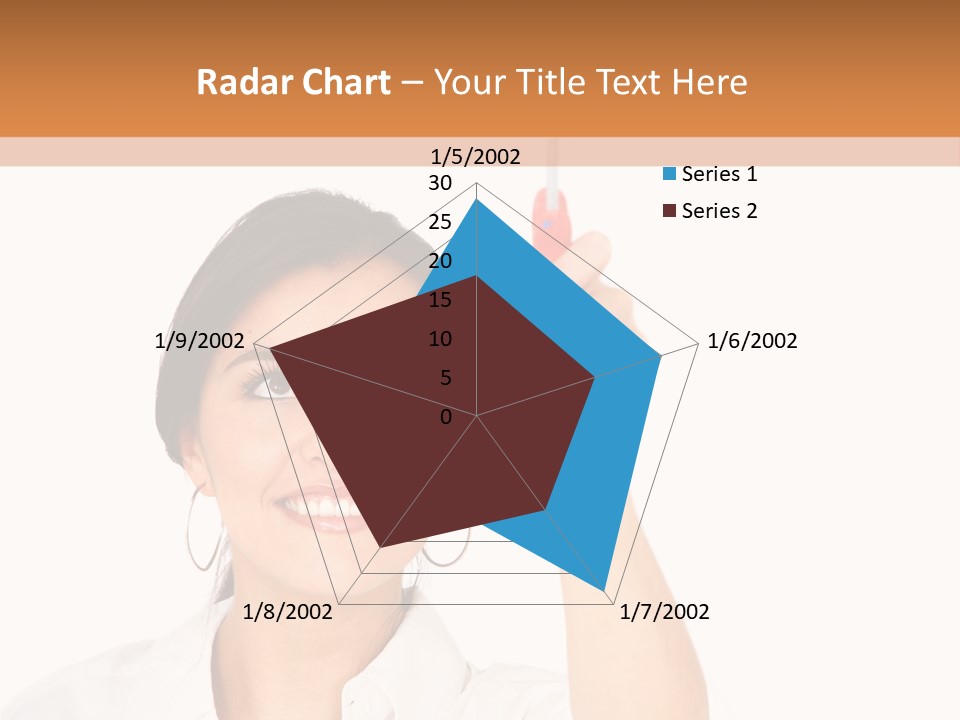 Woman Pin Decoration PowerPoint Template