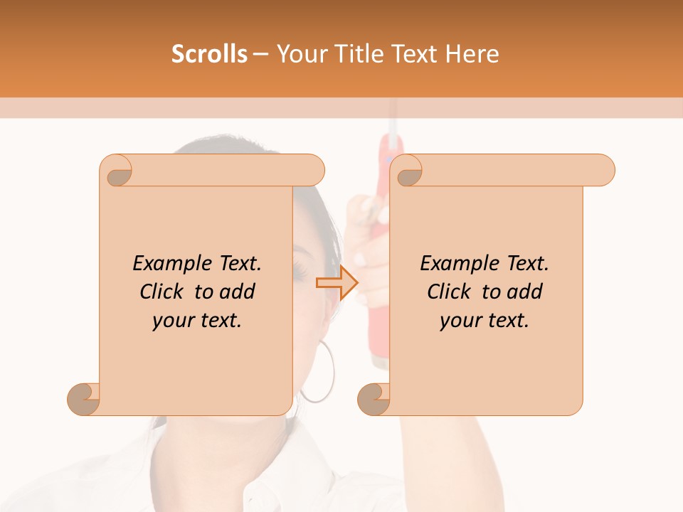 Woman Pin Decoration PowerPoint Template