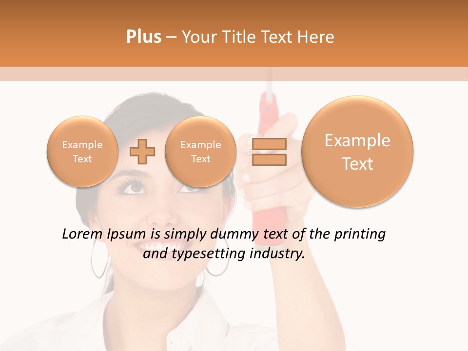 Woman Pin Decoration PowerPoint Template