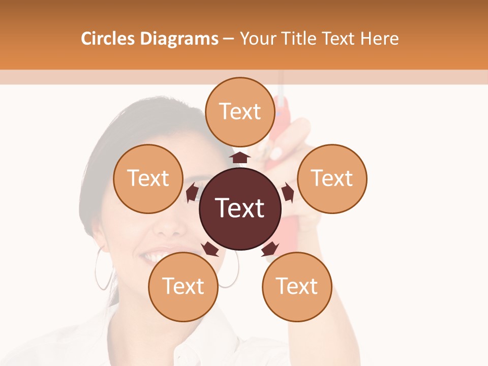 Woman Pin Decoration PowerPoint Template