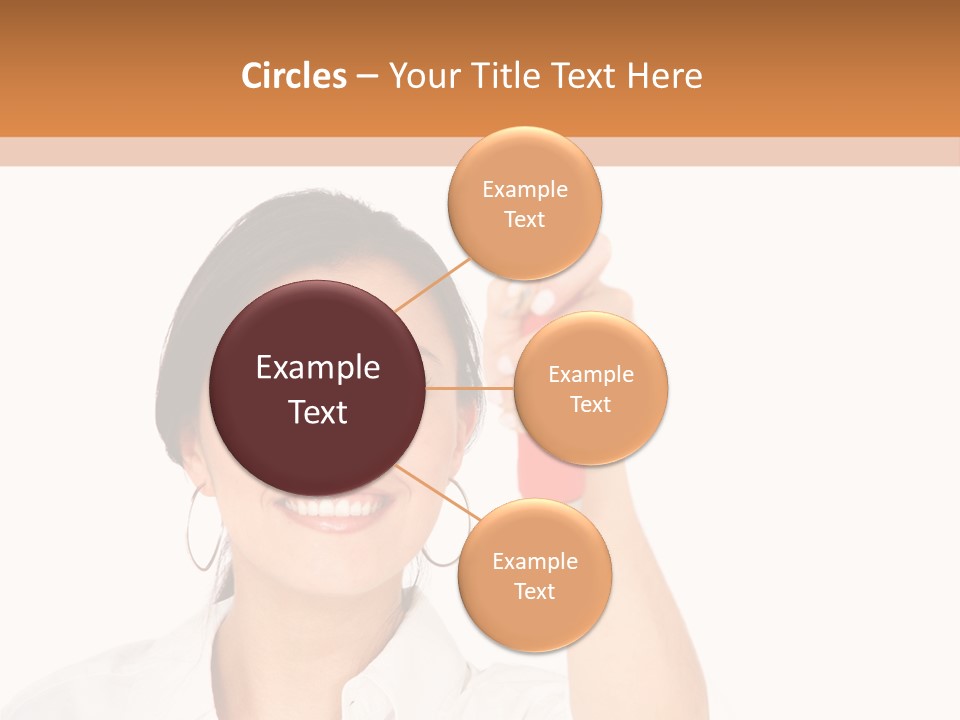 Woman Pin Decoration PowerPoint Template