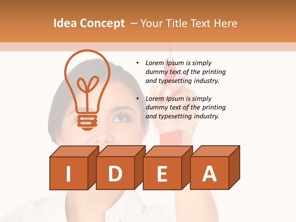 Woman Pin Decoration PowerPoint Template