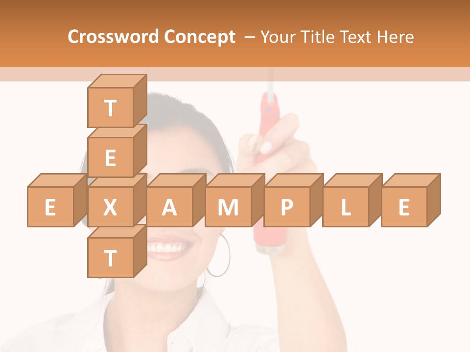 Woman Pin Decoration PowerPoint Template