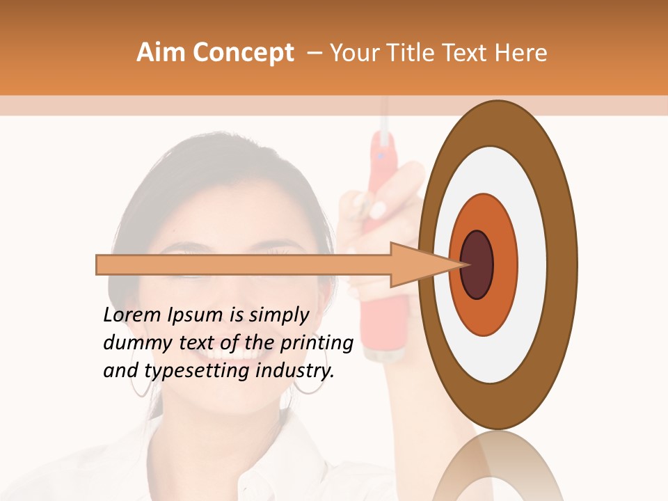 Woman Pin Decoration PowerPoint Template