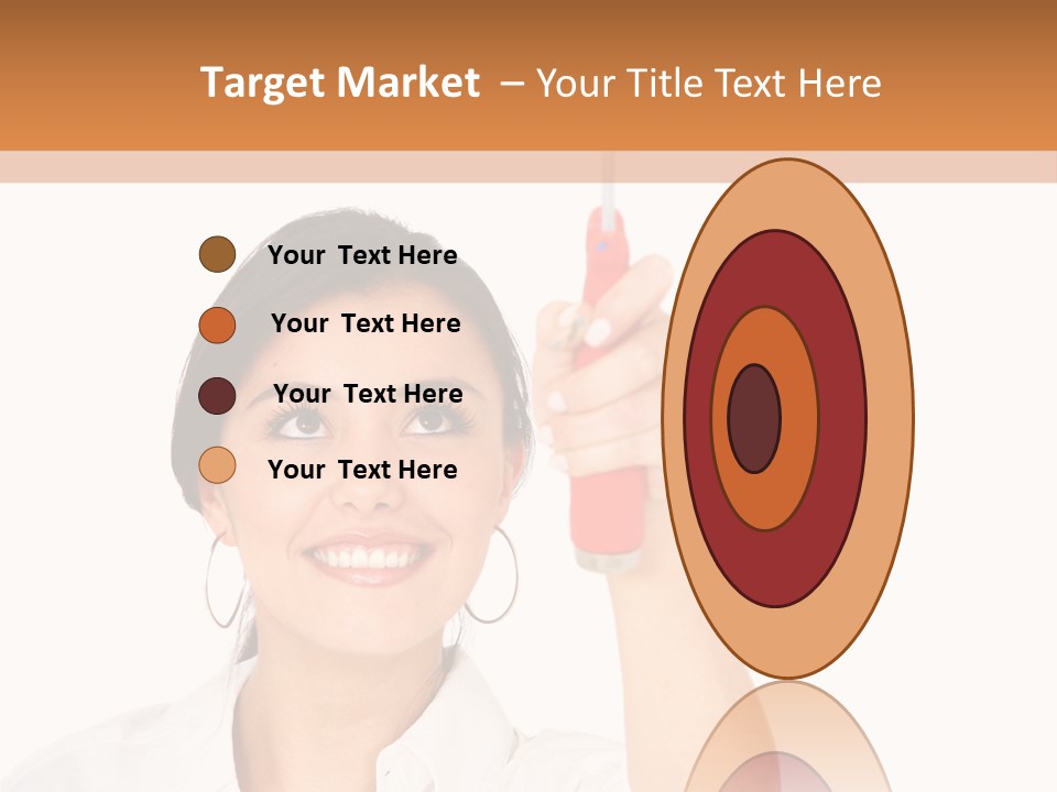 Woman Pin Decoration PowerPoint Template