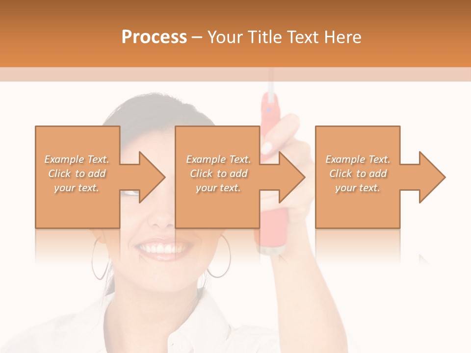 Woman Pin Decoration PowerPoint Template