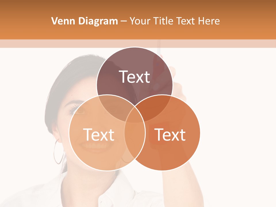 Woman Pin Decoration PowerPoint Template