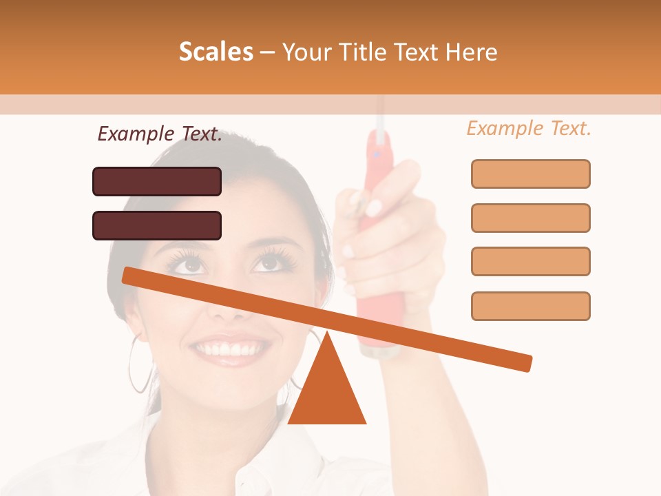 Woman Pin Decoration PowerPoint Template