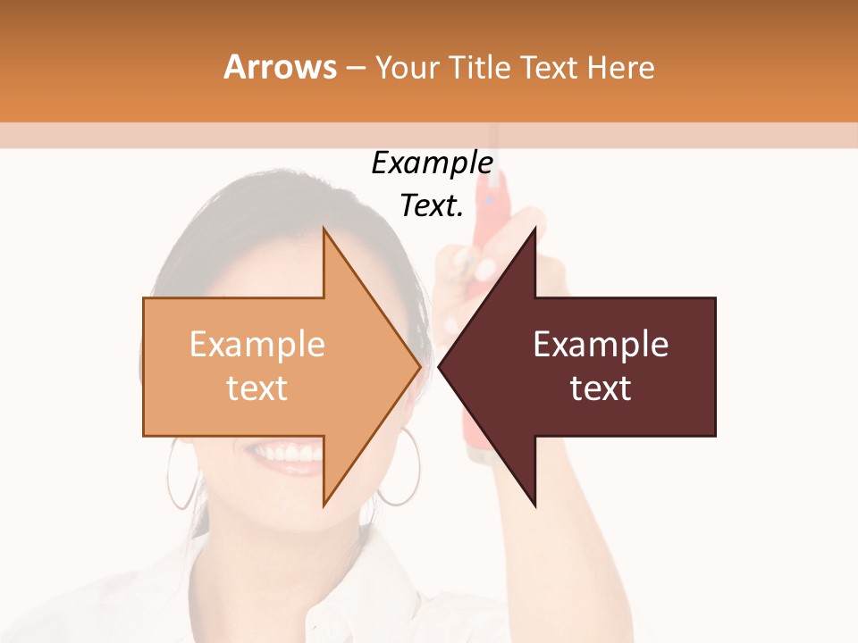 Woman Pin Decoration PowerPoint Template