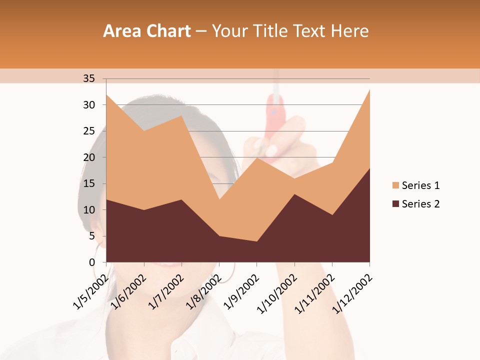 Woman Pin Decoration PowerPoint Template