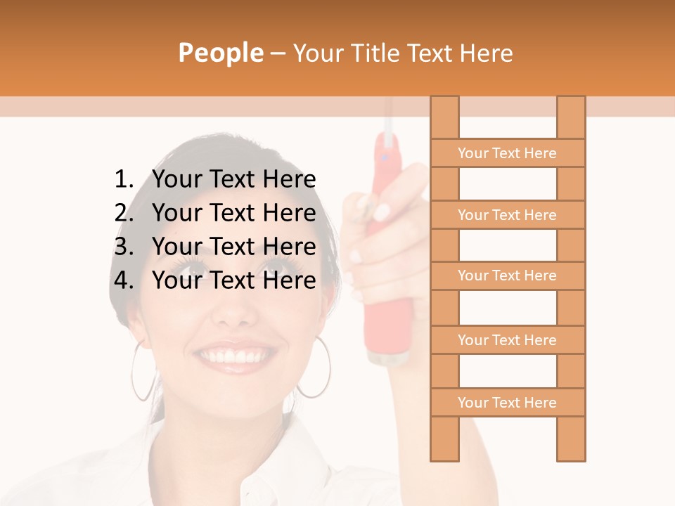 Woman Pin Decoration PowerPoint Template