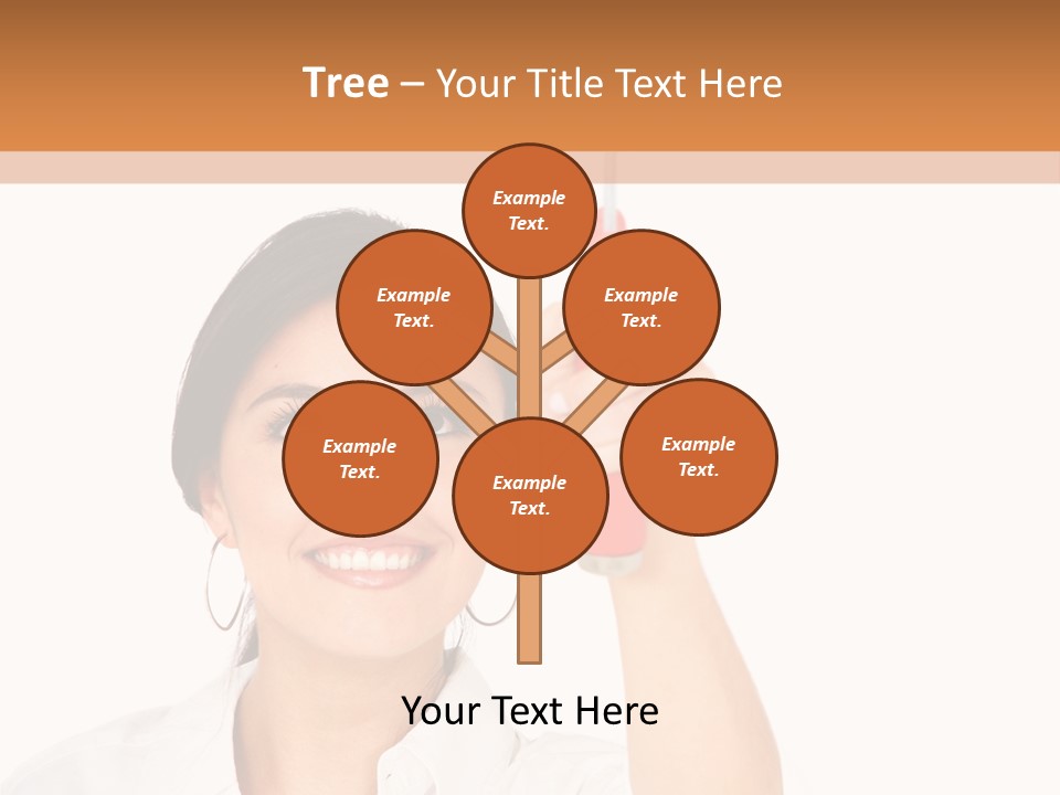 Woman Pin Decoration PowerPoint Template