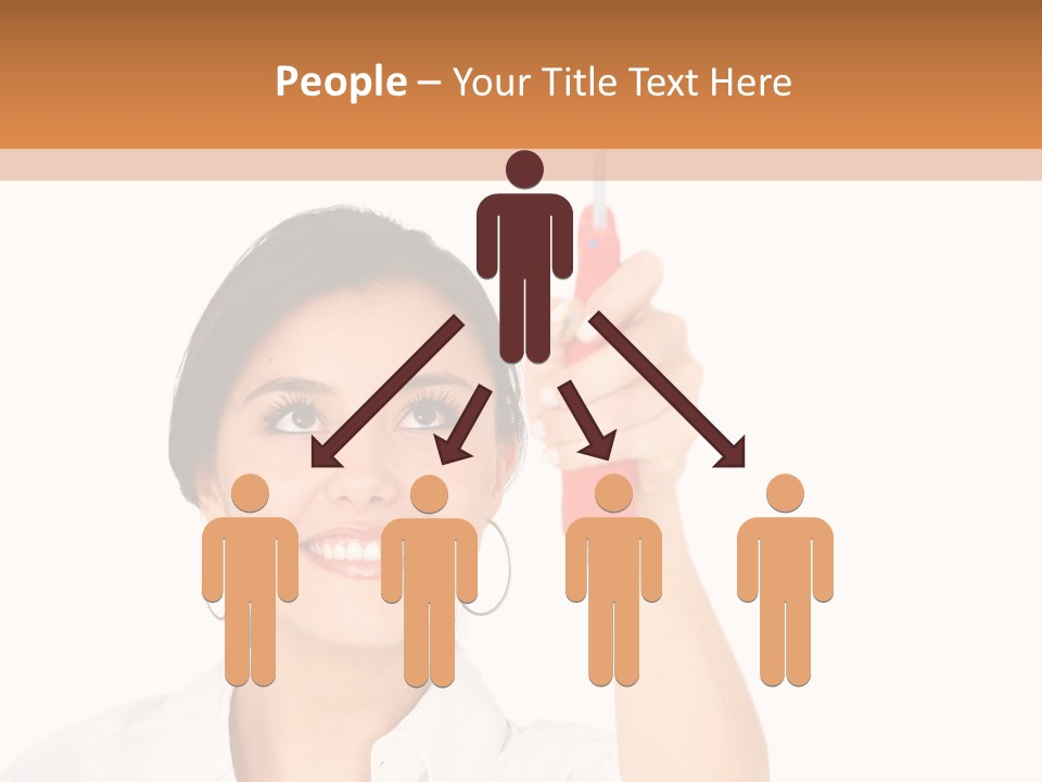 Woman Pin Decoration PowerPoint Template