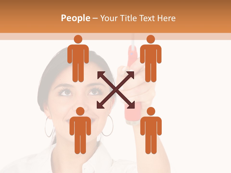 Woman Pin Decoration PowerPoint Template