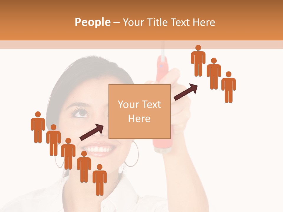 Woman Pin Decoration PowerPoint Template